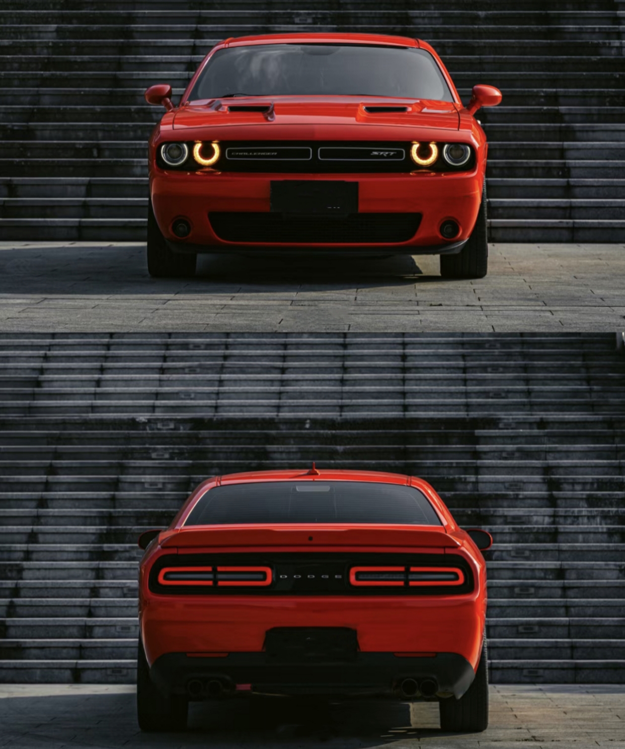 Ravoony Plus Glossy Porsche Orange Car Vinyl Wrap Dodge Challenger Wrap