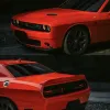Ravoony Glossy Porsche Orange Car Vinyl Wrap Dodge Challenger Wrap