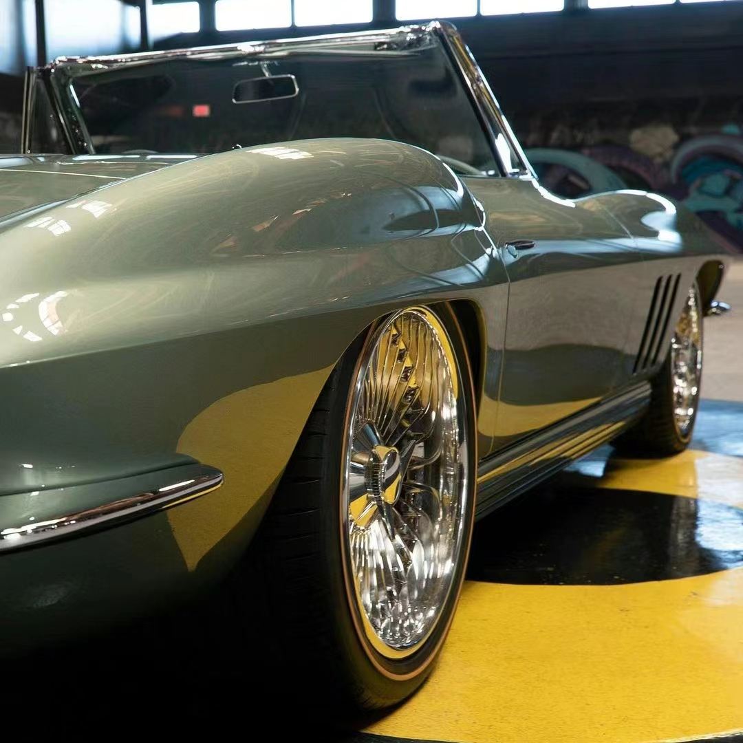 Ravoony Plus NIO Gloss Arctic Green Color Car Wrap C2 Corvette Wrap