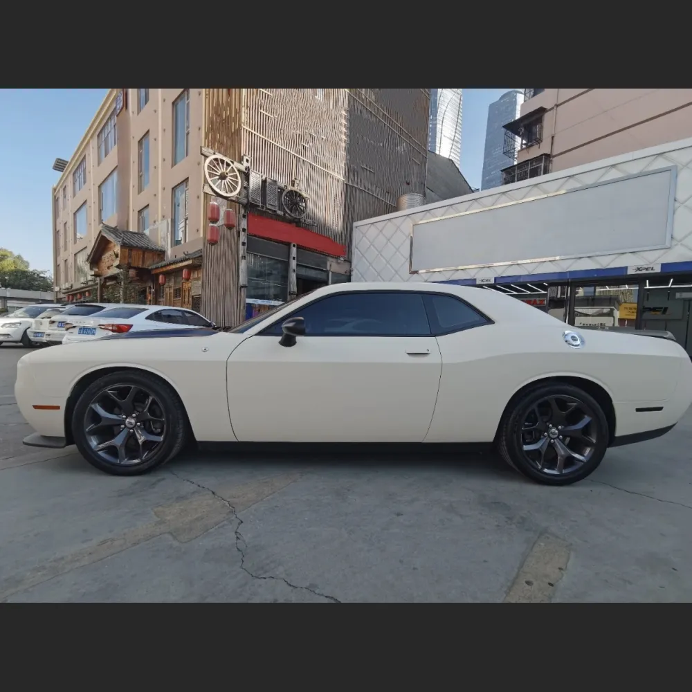 Ravoony Plus Ultimate Flat Khaki Milan Car Vinyl Wrap Dodge Challenger Wrap