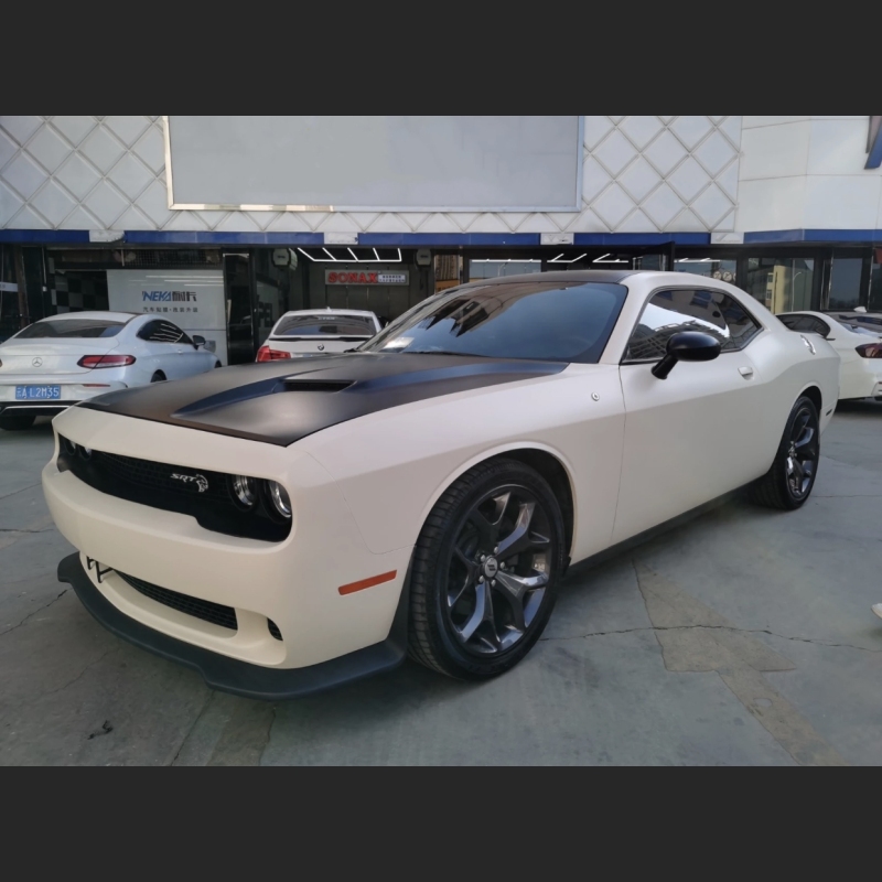 Ravoony Plus Ultimate Flat Khaki Milan Car Vinyl Wrap Dodge Challenger Wrap