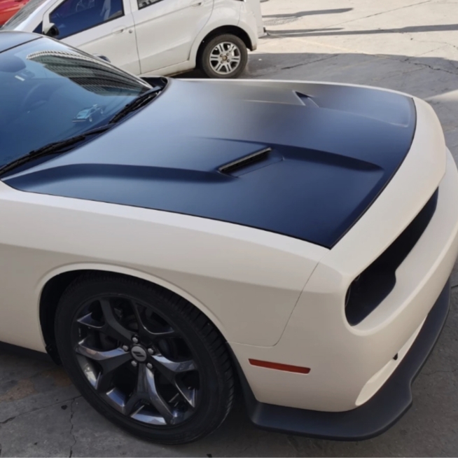 Ravoony Plus Ultimate Flat Khaki Milan Car Vinyl Wrap Dodge Challenger Wrap