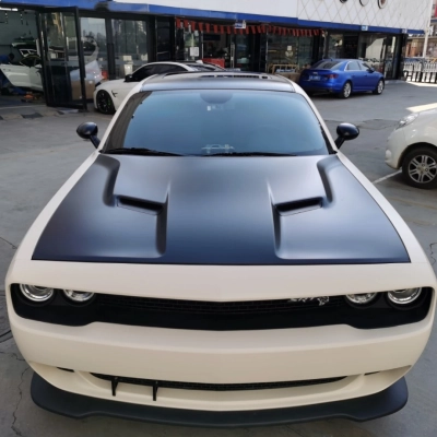 Ravoony Plus Ultimate Flat Khaki Milan Car Vinyl Wrap Dodge Challenger Wrap 02