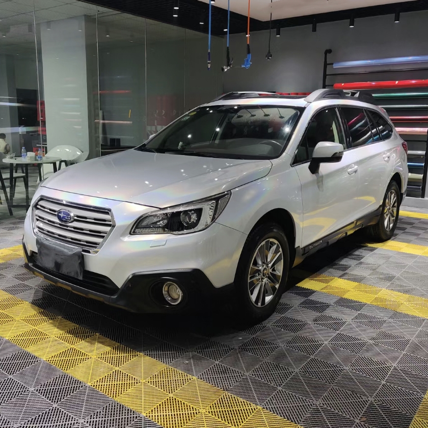 Ravoony Plus Glossy Laser White Car Vinyl Wrap Wrapped Subaru Outback