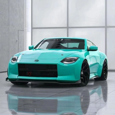 Ravoony Plus Glossy Tiffany Car Vinyl Wrap Nissan Wrap Fairlady Z 02