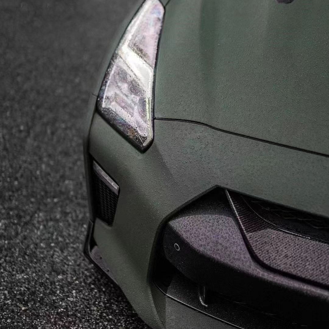 Ravoony Plus Matte Army Green Wrap Nissan GTR Wrap