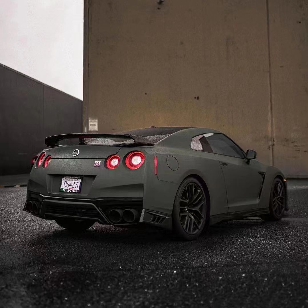 Ravoony Plus Matte Army Green Wrap Nissan GTR Wrap