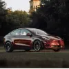 Ravoony Glossy Carbon Fiber Forging Red Vinyl Car Wrap