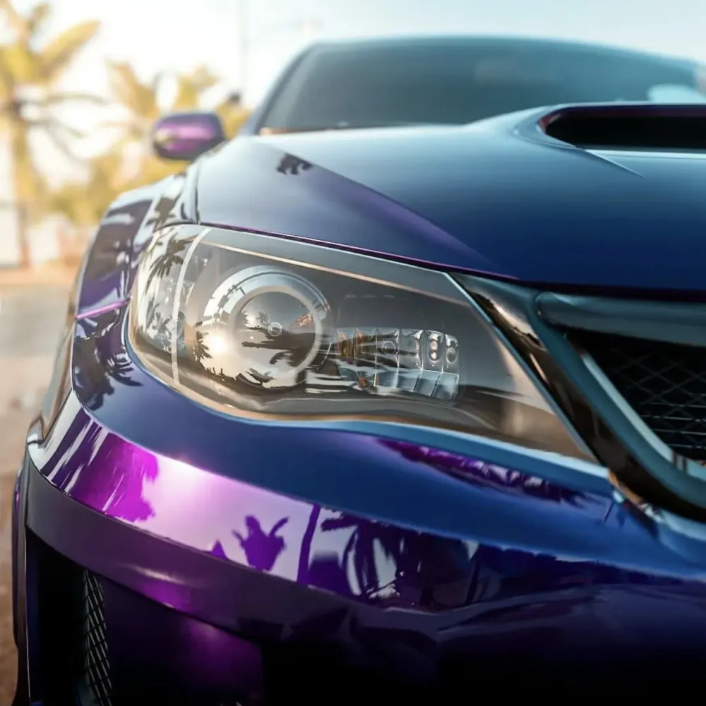 Ravoony Plus Gloss Midnight Purple Car Vinyl Wrap Subaru Wrap