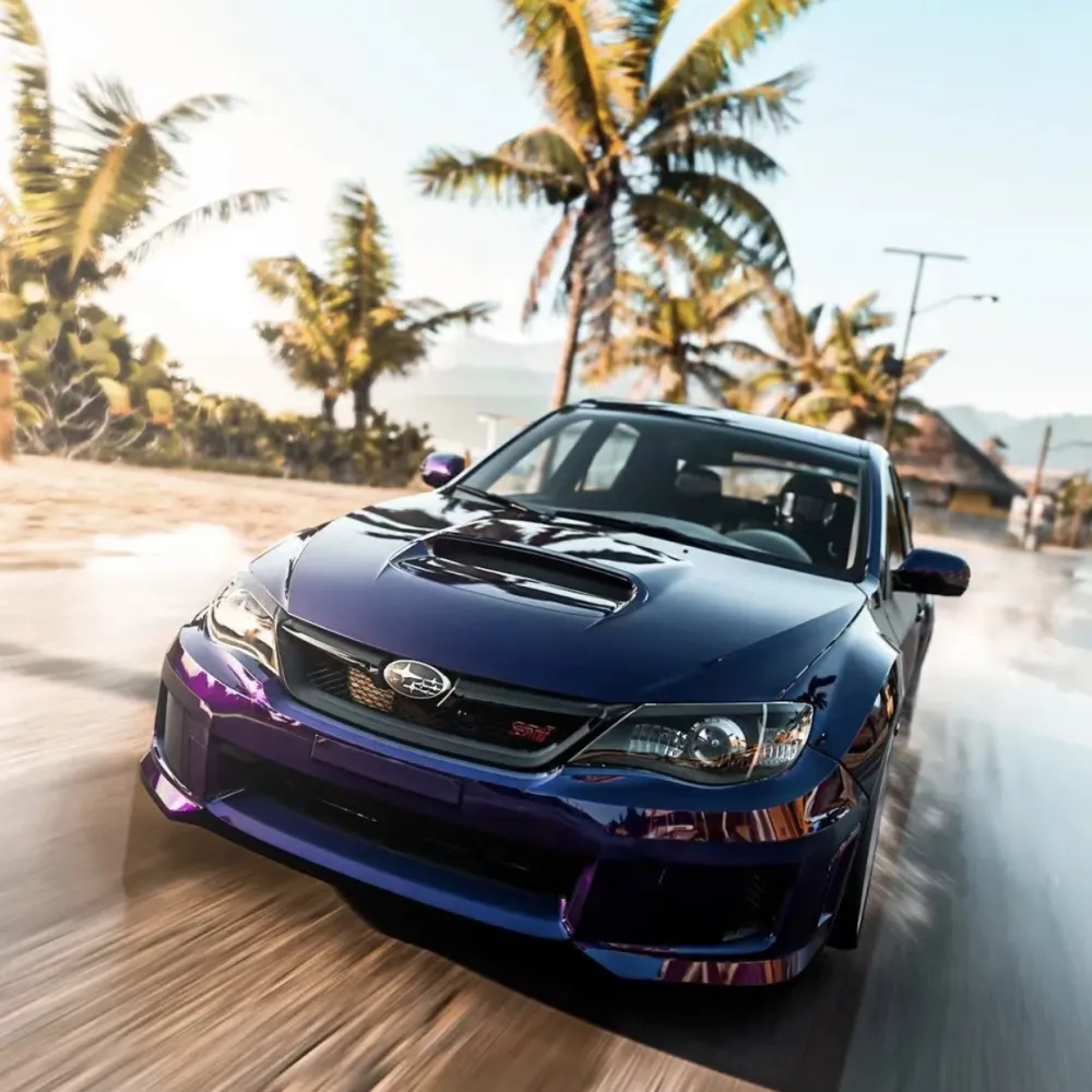 Ravoony Plus Gloss Midnight Purple Car Vinyl Wrap Subaru Wrap