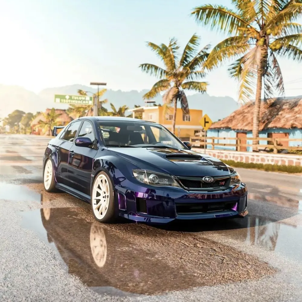Ravoony Plus Gloss Midnight Purple Car Vinyl Wrap Subaru Wrap