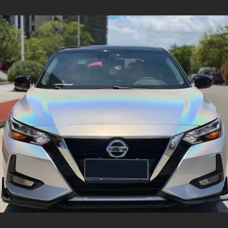 Ravoony Plus Matte Laser White Car Vinyl Wrap Nissan Sylphy Wrap
