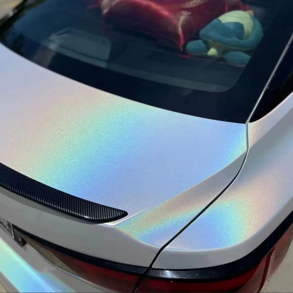 Ravoony Plus Matte Laser White Car Vinyl Wrap Nissan Sylphy Wrap