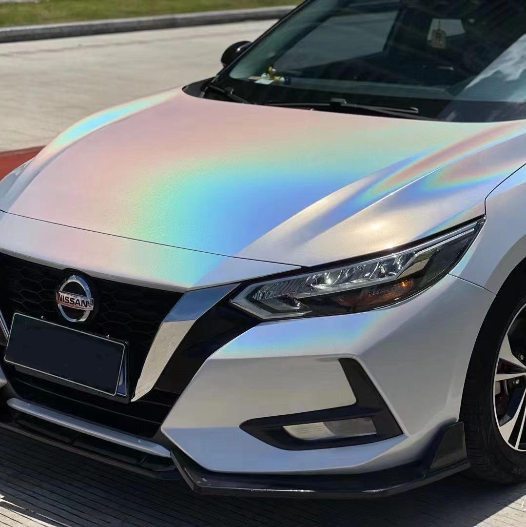 Ravoony Plus Matte Laser White Car Vinyl Wrap Nissan Sylphy Wrap