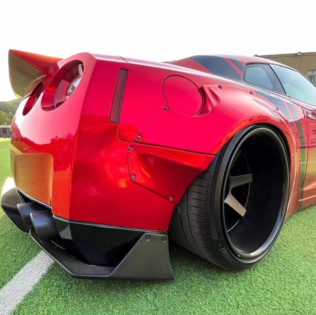 Ravoony Plus Gloss Metallic Vampire Red Vinyl Car Wrap Nissan GTR Wrap