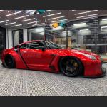 Ravoony Plus Gloss Metallic Vampire Red Vinyl Car Wrap Nissan GTR Wrap