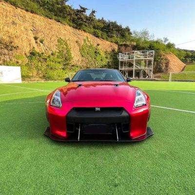 Ravoony Plus Gloss Metallic Vampire Red Vinyl Car Wrap Nissan GTR Wrap 02