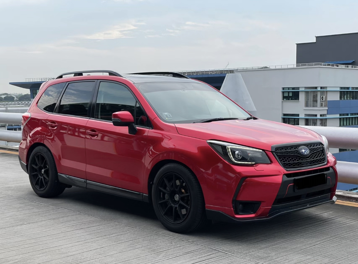 Ravoony Plus Gloss Metallic Vampire Red Vinyl Car Wrap Subaru Forester Wrap