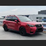 Ravoony Plus Gloss Metallic Vampire Red Vinyl Car Wrap Subaru Forester Wrap