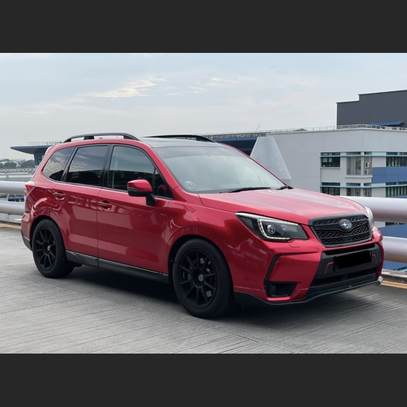 Ravoony Plus Gloss Metallic Vampire Red Vinyl Car Wrap Subaru Forester Wrap