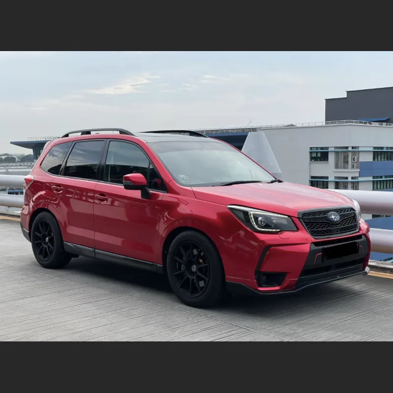 Ravoony Plus Gloss Metallic Vampire Red Vinyl Car Wrap Subaru Forester Wrap