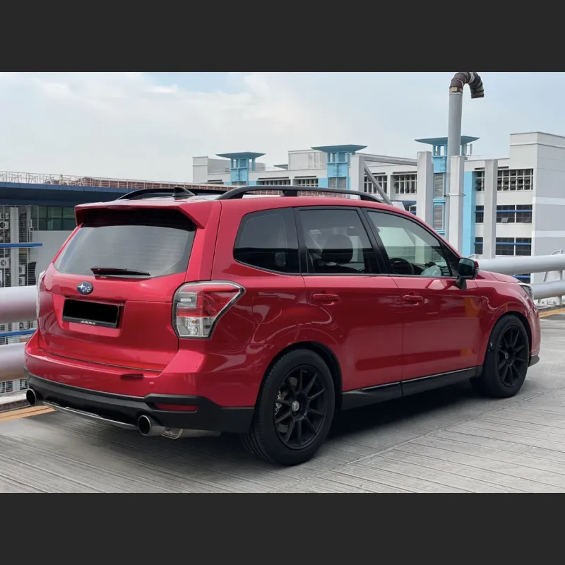 Ravoony Plus Gloss Metallic Vampire Red Vinyl Car Wrap Subaru Forester Wrap
