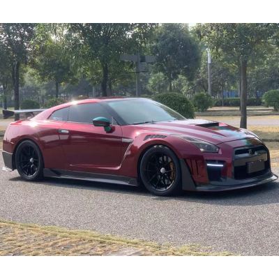 Ravoony Plus Liquid Metallic Dragon Blood Red Vinyl Car Wrap Nissan GTR Wrap 02