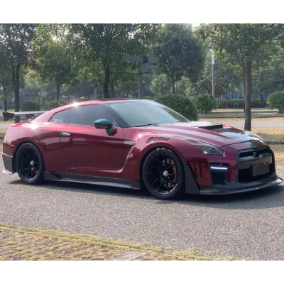Ravoony Plus Liquid Metallic Dragon Blood Red Vinyl Car Wrap Nissan GTR Wrap 02