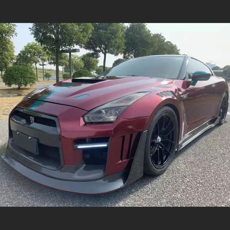 Ravoony Plus Liquid Metallic Dragon Blood Red Vinyl Car Wrap Nissan GTR Wrap
