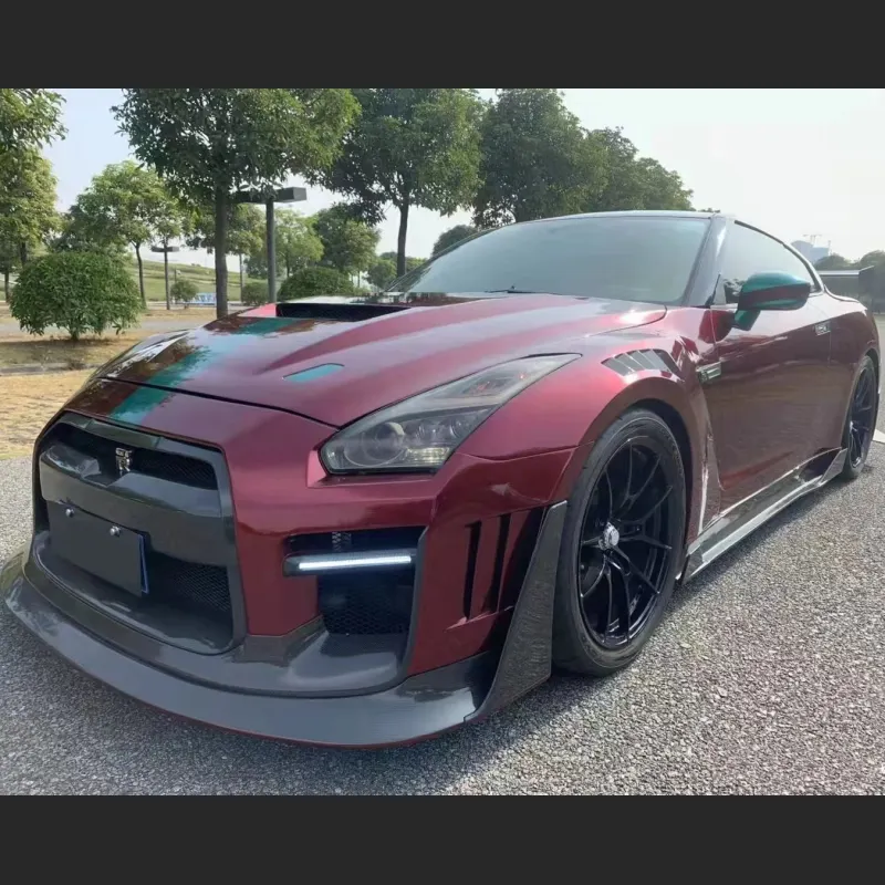 Ravoony Plus Liquid Metallic Dragon Blood Red Vinyl Car Wrap Nissan GTR Wrap