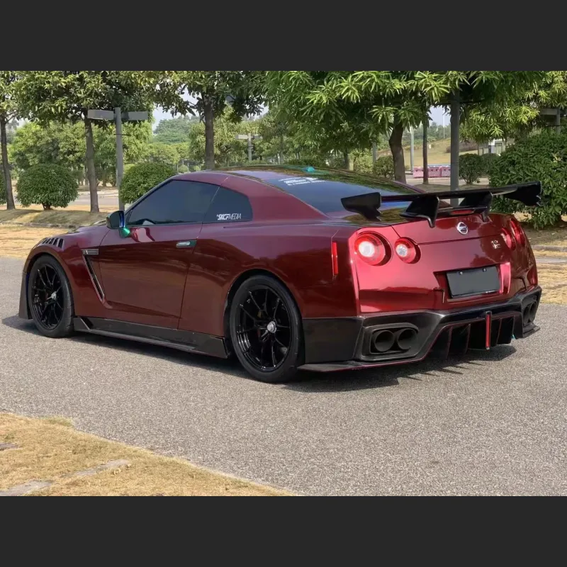 Ravoony Plus Liquid Metallic Dragon Blood Red Vinyl Car Wrap Nissan GTR Wrap