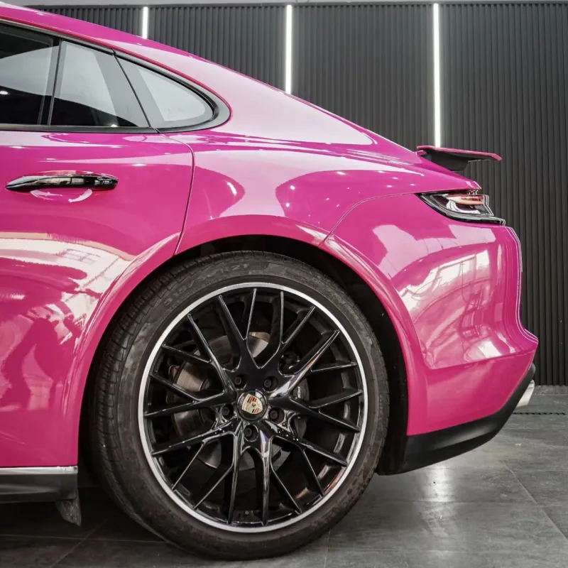Ravoony Plus Glossy Crystal Rose Red Vinyl Car Wrap