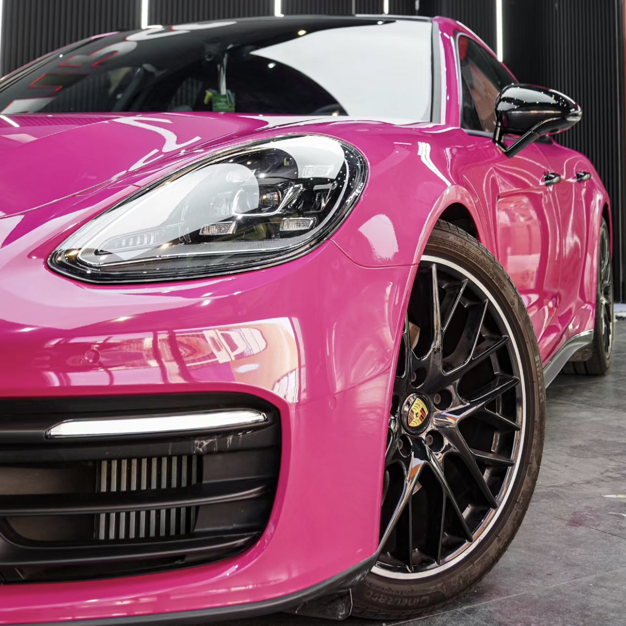 Ravoony Plus PET Glossy Crystal Rose Red Vinyl Car Wrap