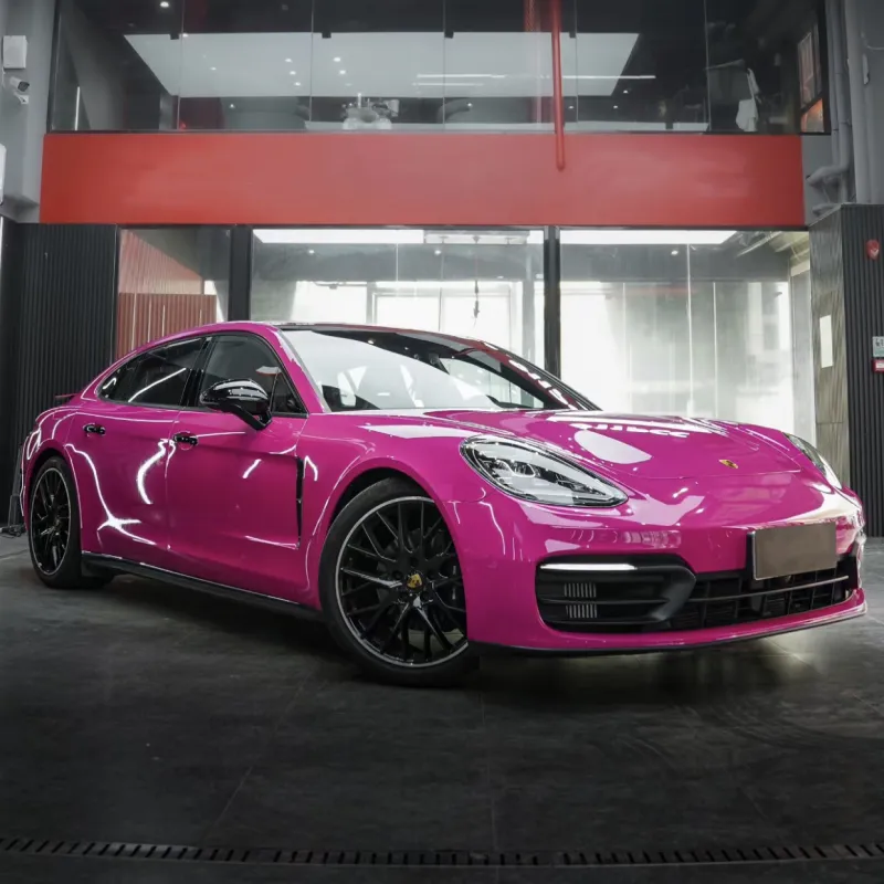 Ravoony Plus Glossy Crystal Rose Red Vinyl Car Wrap