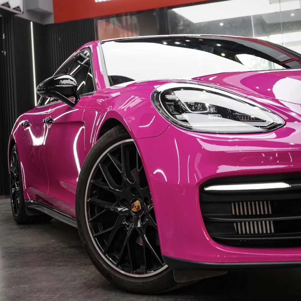 Ravoony Plus Glossy Crystal Rose Red Vinyl Car Wrap