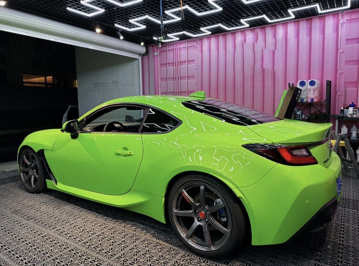 Ravoony Plus Gloss Apple Green Car Wrap Subaru Brz Wrap