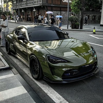 Ravoony Plus Audi Gloss Army Green Vinyl Car Wrap Subaru Wrap 02