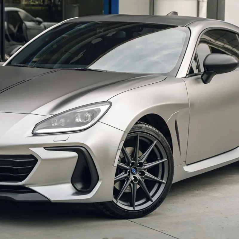 Ravoony Plus Porsche Gloss Liquid Metal Silver Car Wrap Subaru Wrap