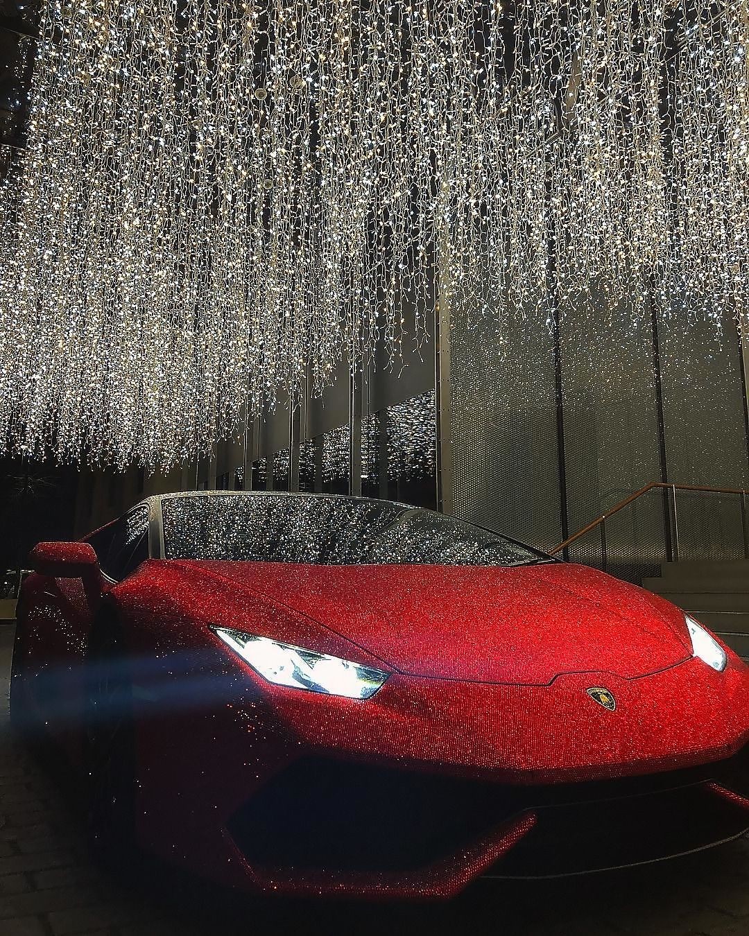 Ravoony Plus Gloss Red Glitter Car Wrap