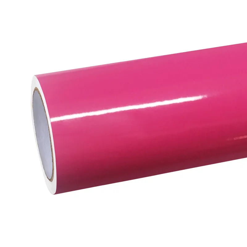 Ravoony Basic Glossy Crystal Rose Red Vinyl Car Wrap