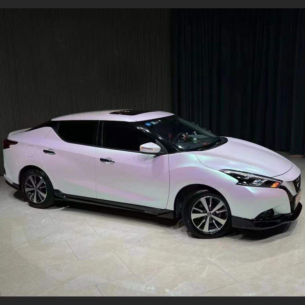 Ravoony Plus Matte Aurora White Car Vinyl Wrap Nissan Bluebird Wrap