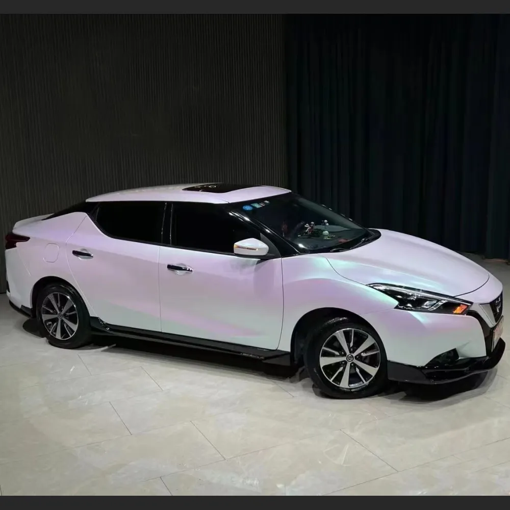 Ravoony Plus Matte Aurora White Car Vinyl Wrap Nissan Bluebird Wrap