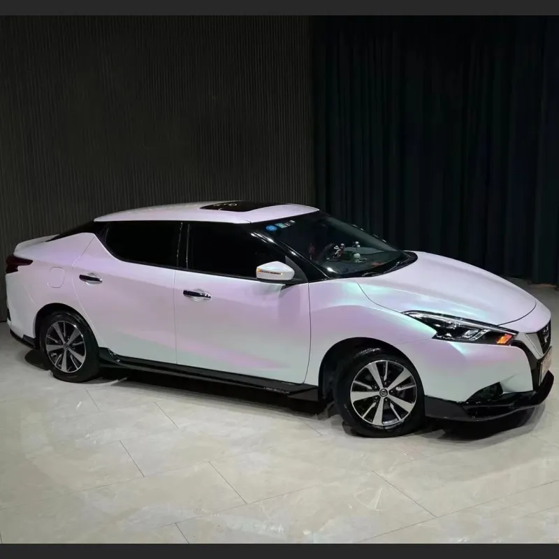 Ravoony Plus Matte Aurora White Car Vinyl Wrap Nissan Bluebird Wrap