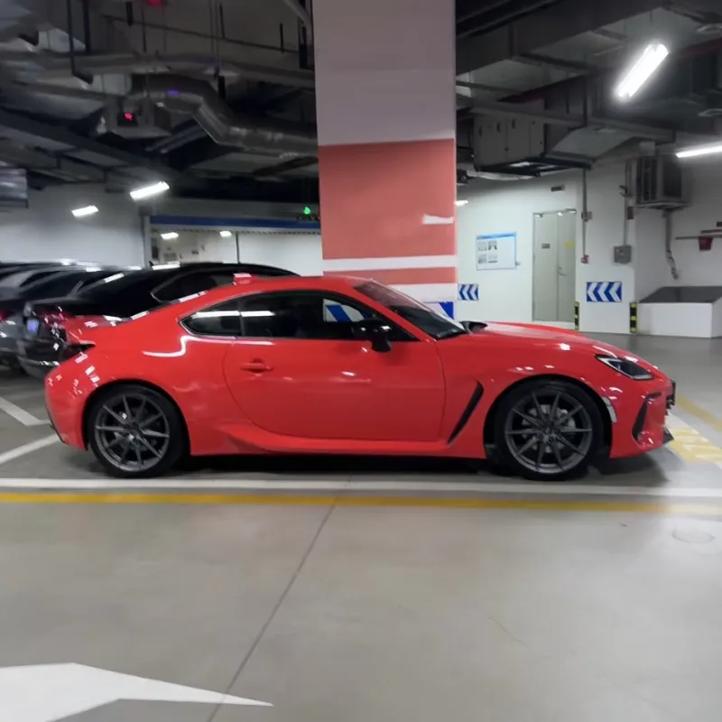 High Glossy Ferrari Red Vinyl Wrap