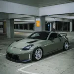 Ravoony Plus Gloss Khaki Green Car Vinyl Wrap Nissan 350Z Wrap