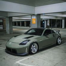 Khaki Green Car Vinyl Wrap Nissan 350Z Wrap