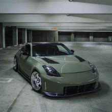 Khaki Green Car Vinyl Wrap Nissan 350Z Wrap