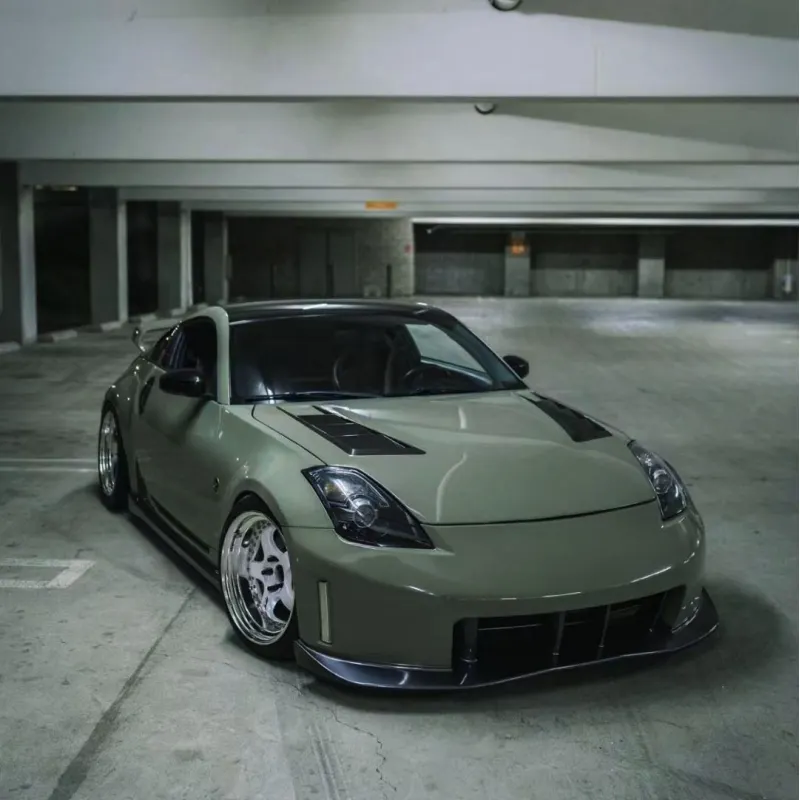 Khaki Green Car Vinyl Wrap Nissan 350Z Wrap