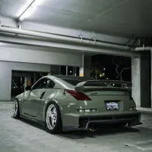 Khaki Green Car Vinyl Wrap Nissan 350Z Wrap