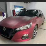Ravoony Plus Matte Chrome Romanee Red Vinyl Car Wrap Nissan Altima Wrap